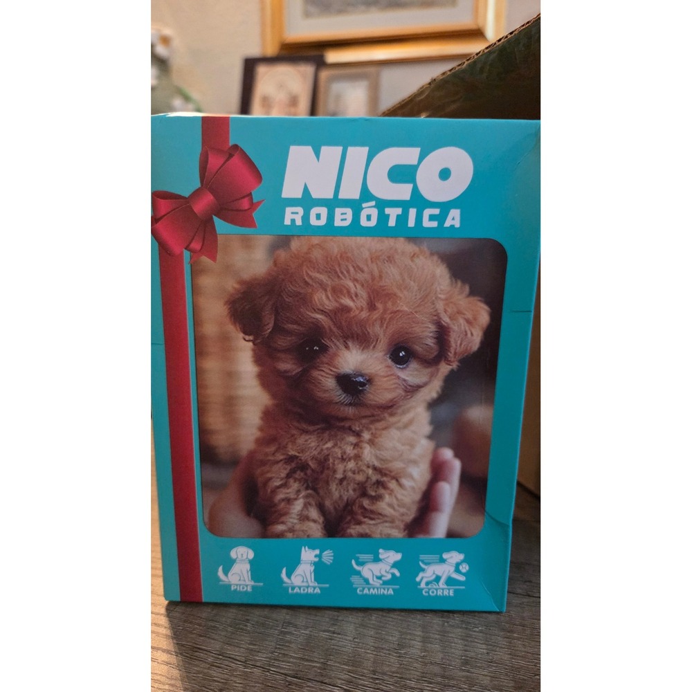 Nico Robotica Robotic Puppy Plush Toy Brown Interactive Walks Sits Barks Runs